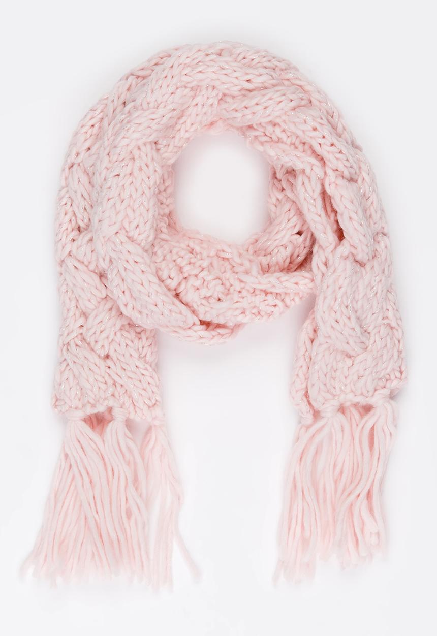 MINOTI - Knit Bow Scarf Pale Grey