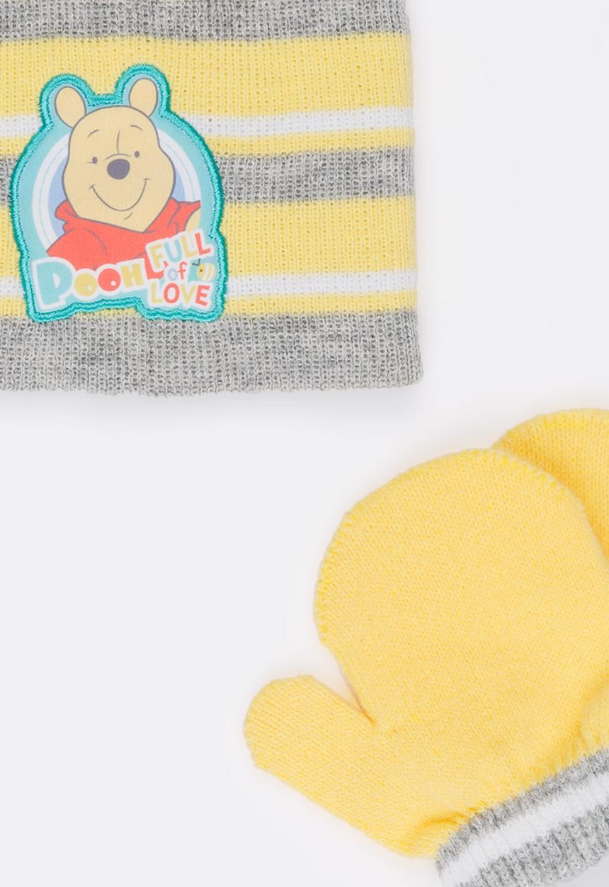 Character Baby - Winnie The Pooh Beanie and Mittens Sets Multi-colour