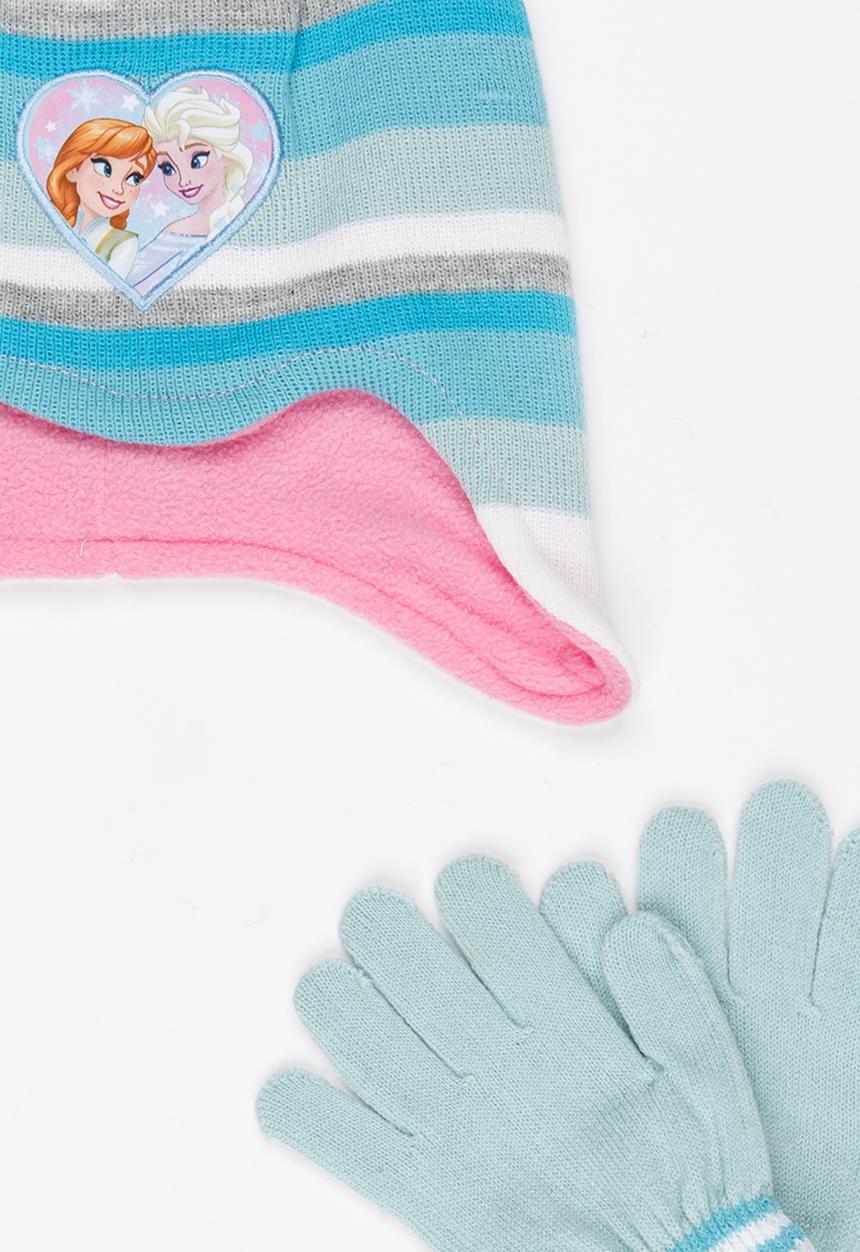 Character Fashion - Frozen Trapper Beanie and Gloves Set Multi-colour