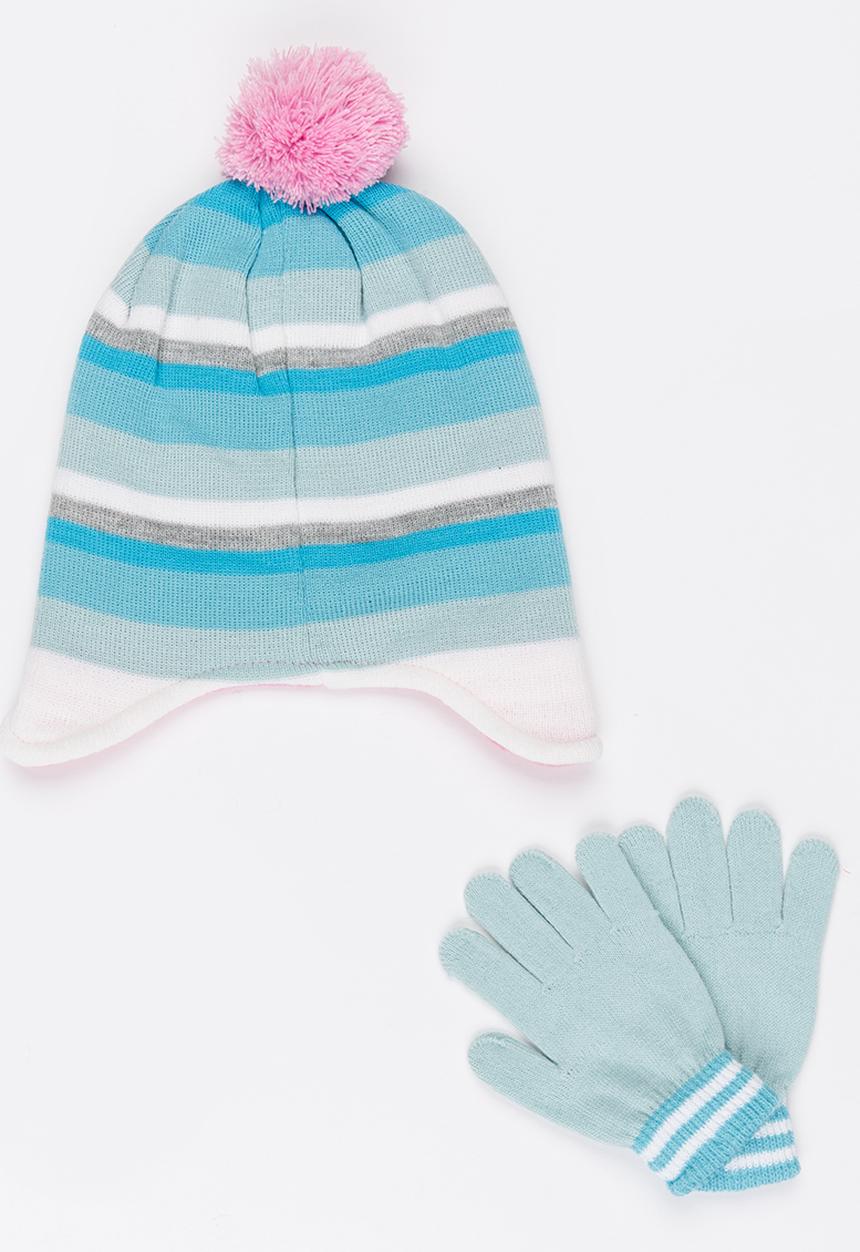 Character Fashion - Frozen Trapper Beanie and Gloves Set Multi-colour