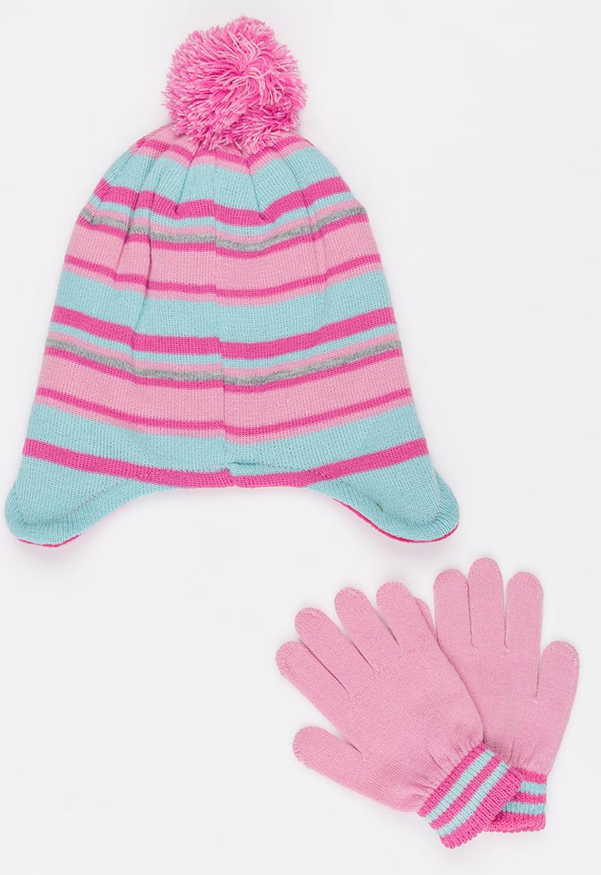Character Fashion - Barbie Trapper Beanie and Gloves Set Multi-colour
