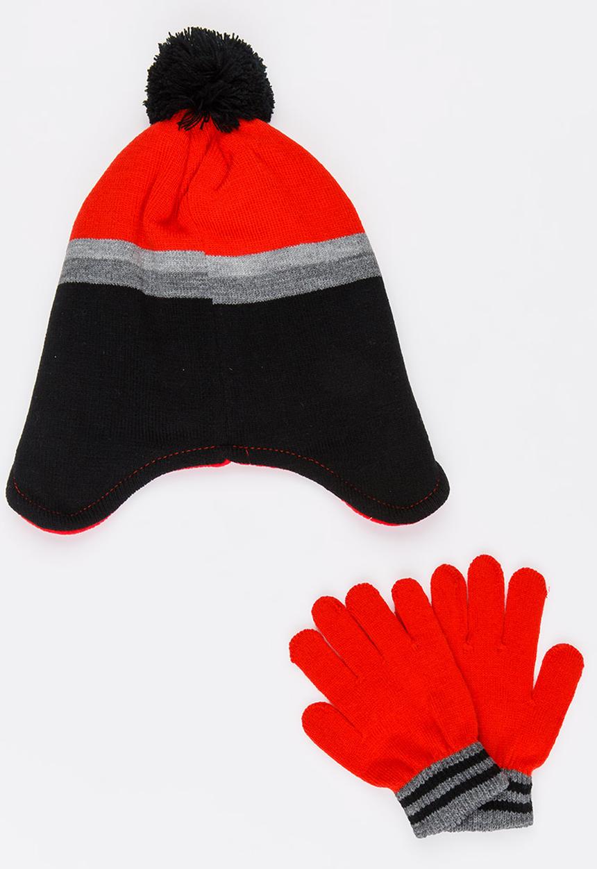 Character Fashion - Spider-Man Trapper Beanie and Gloves Set Multi-colour