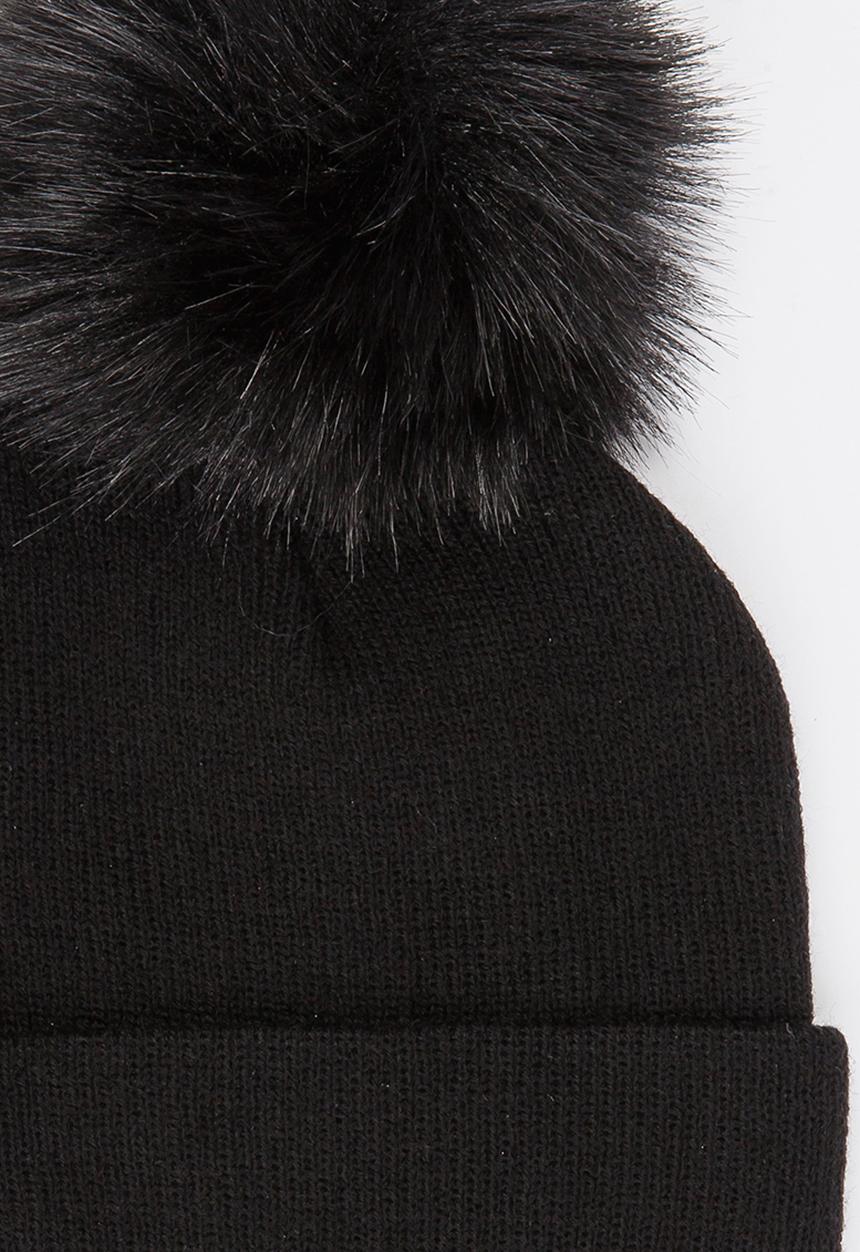 Pop Candy - Pom-Pom Beanie Black