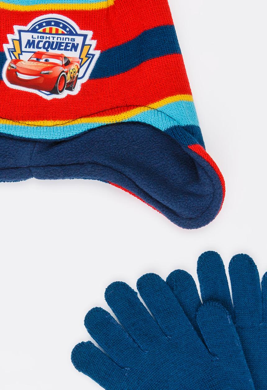 Character Fashion - Cars Trapper Beanie and Gloves Set Multi-colour