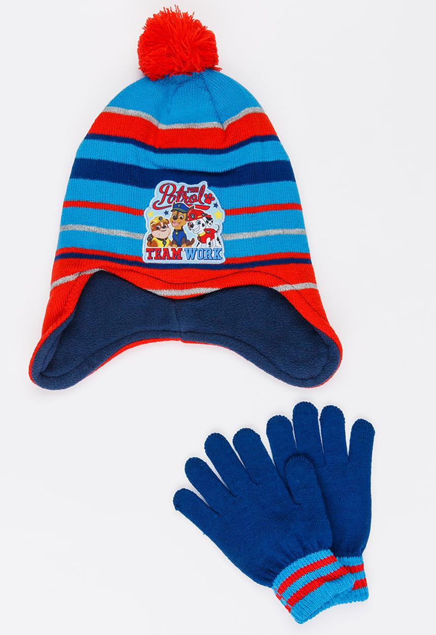Character Fashion - Paw Patrol Trapper Beanie and Gloves Set Multi-colour