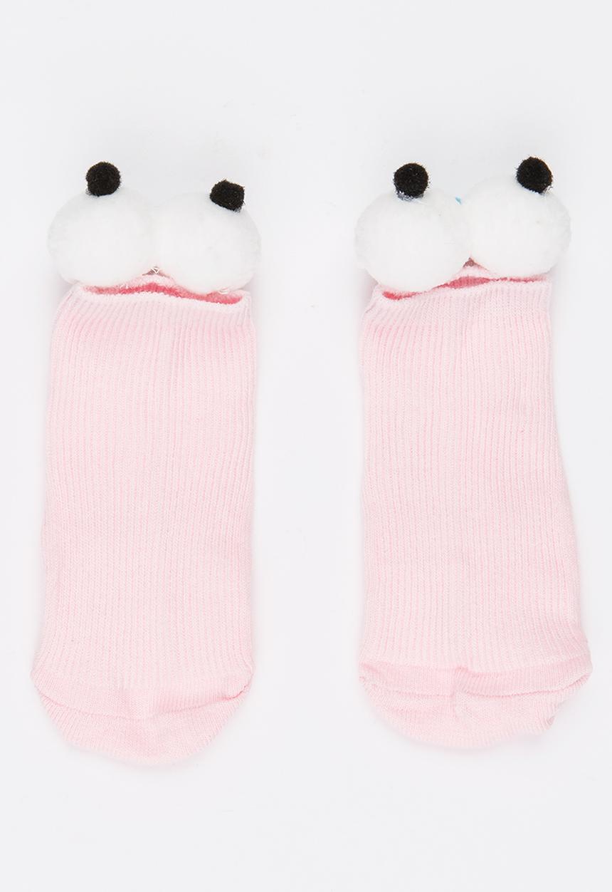 Pop Candy - Google Eye Socks Mid Pink