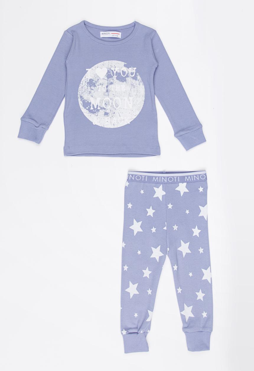 MINOTI - Star Printed Pajama Set Pale Purple