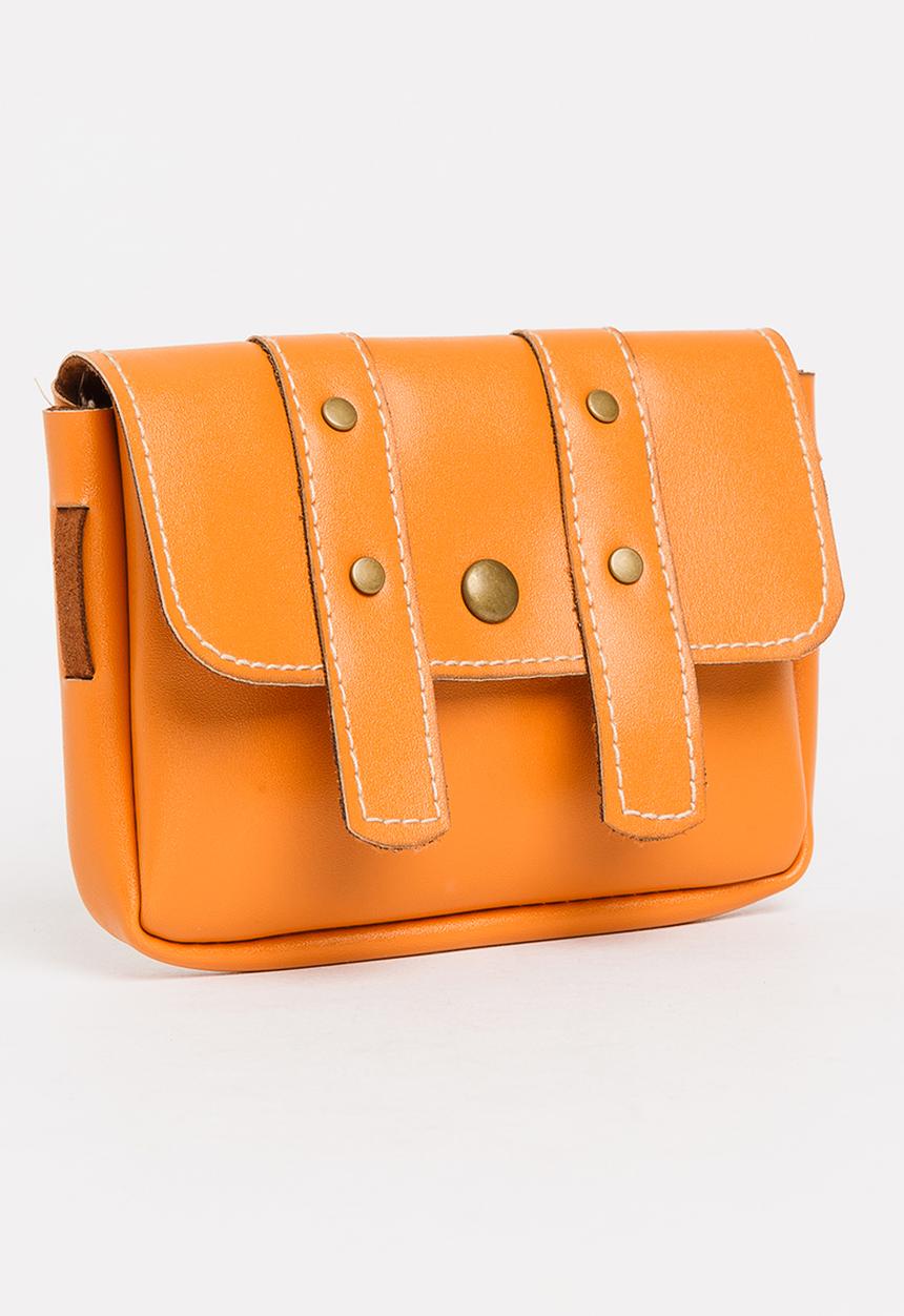 Pop Candy - Sling Bag with Belt Detail Tan