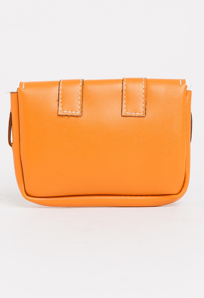 Pop Candy - Sling Bag with Belt Detail Tan