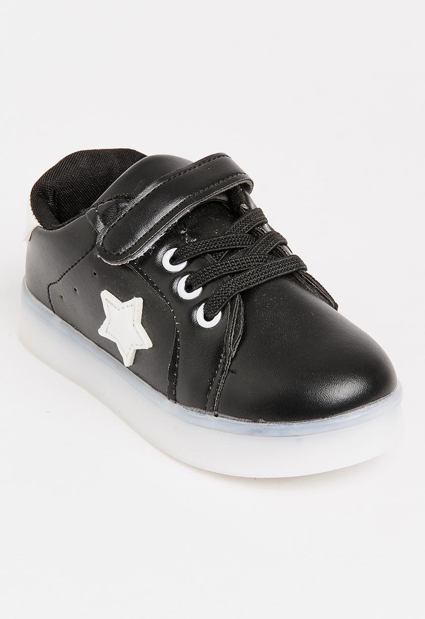Pop Candy - Light up sneaker with velcro strap - black