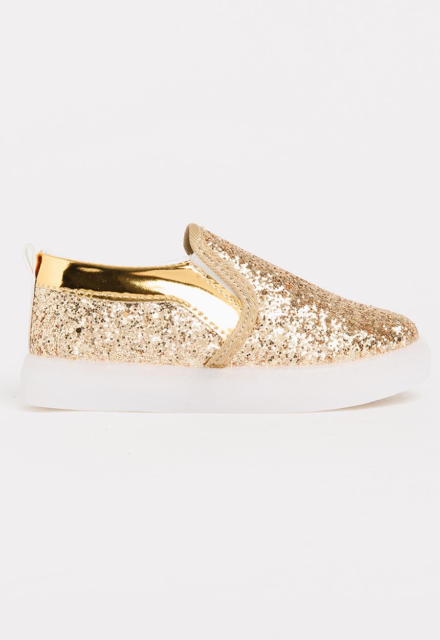 Pop Candy - Glitter Loafer Light Ups Gold