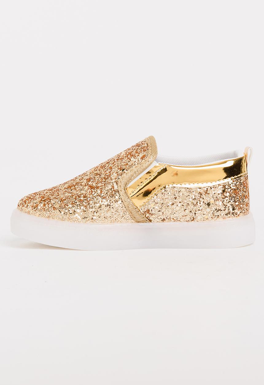 Pop Candy - Glitter Loafer Light Ups Gold