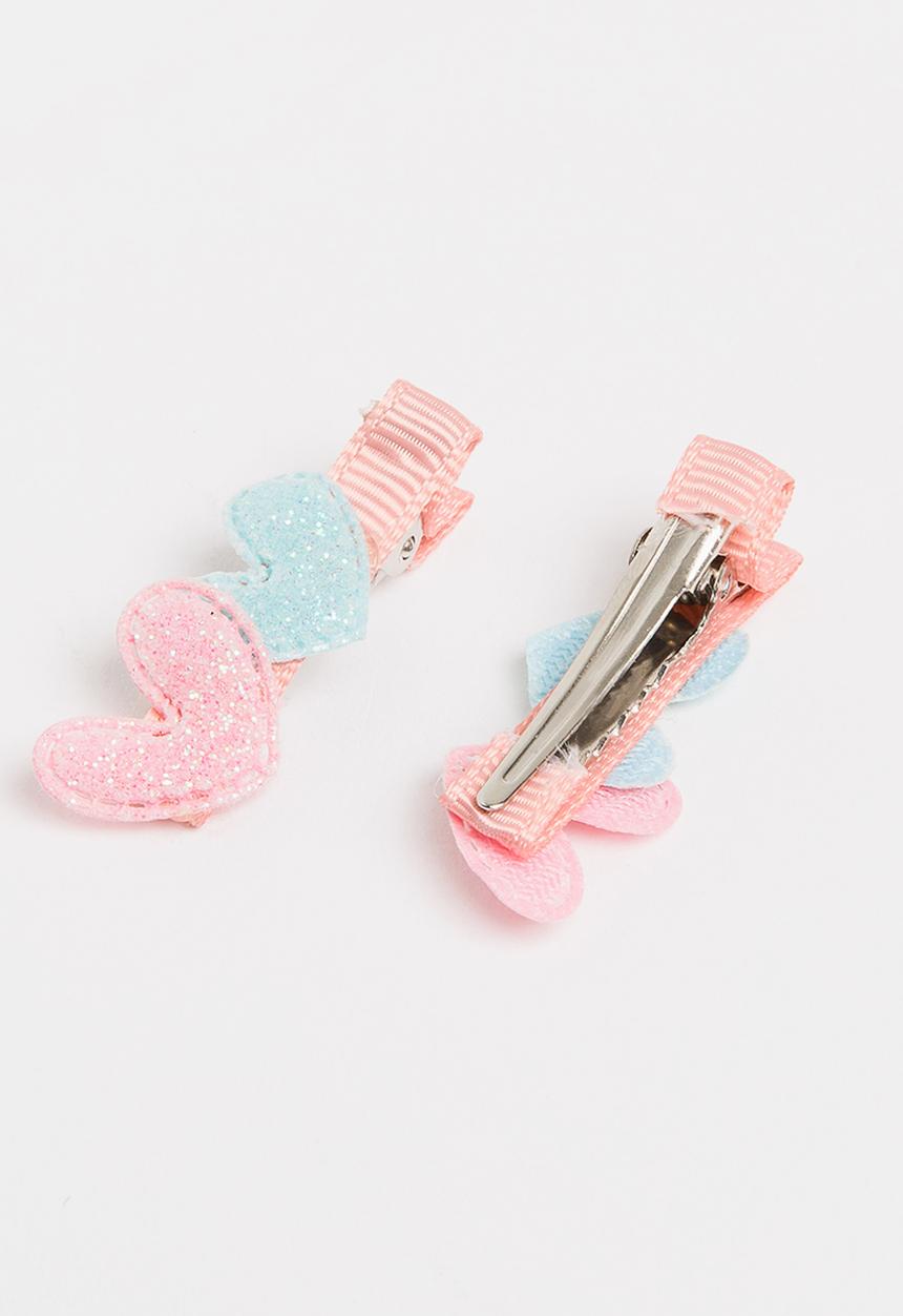 Pop Candy - Hearts Hair Clip Multi-colour