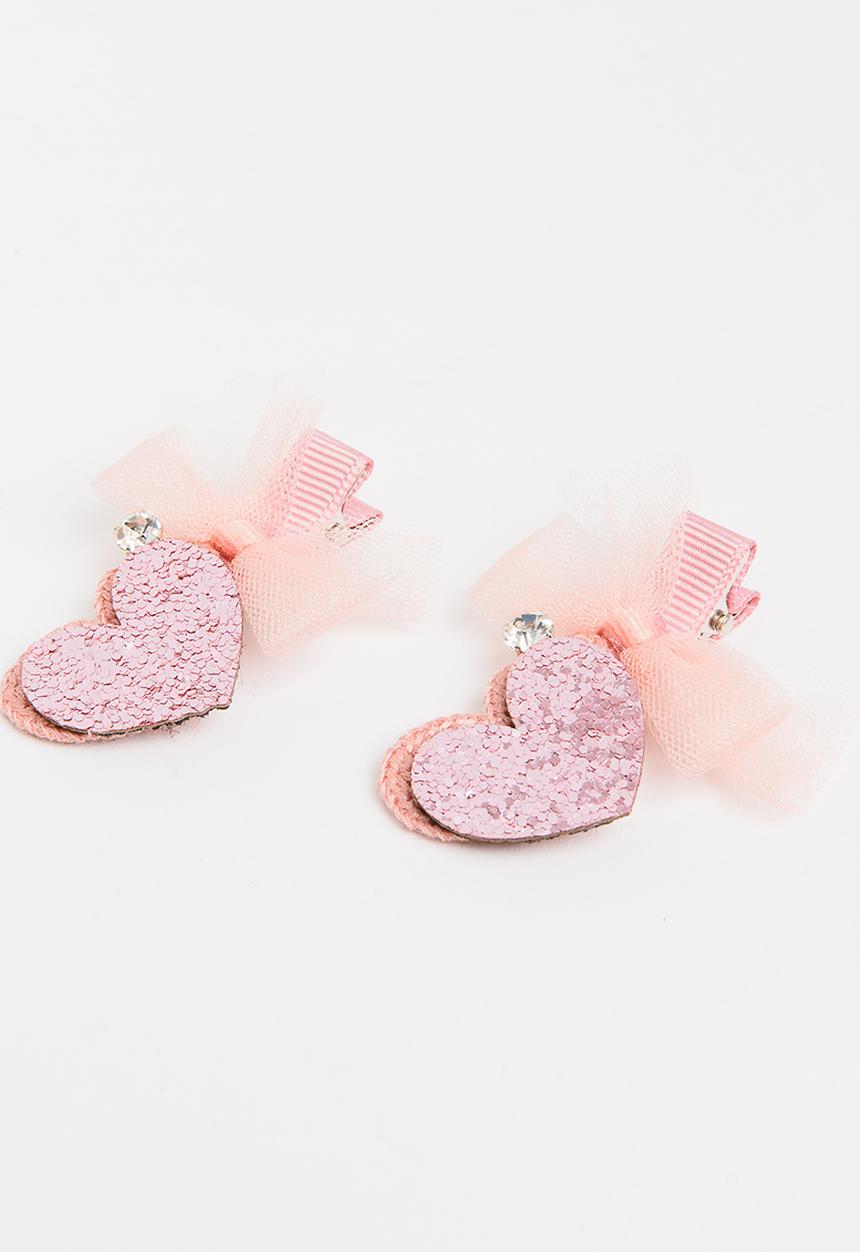 Pop Candy - Hearts Hair Clip Multi-colour