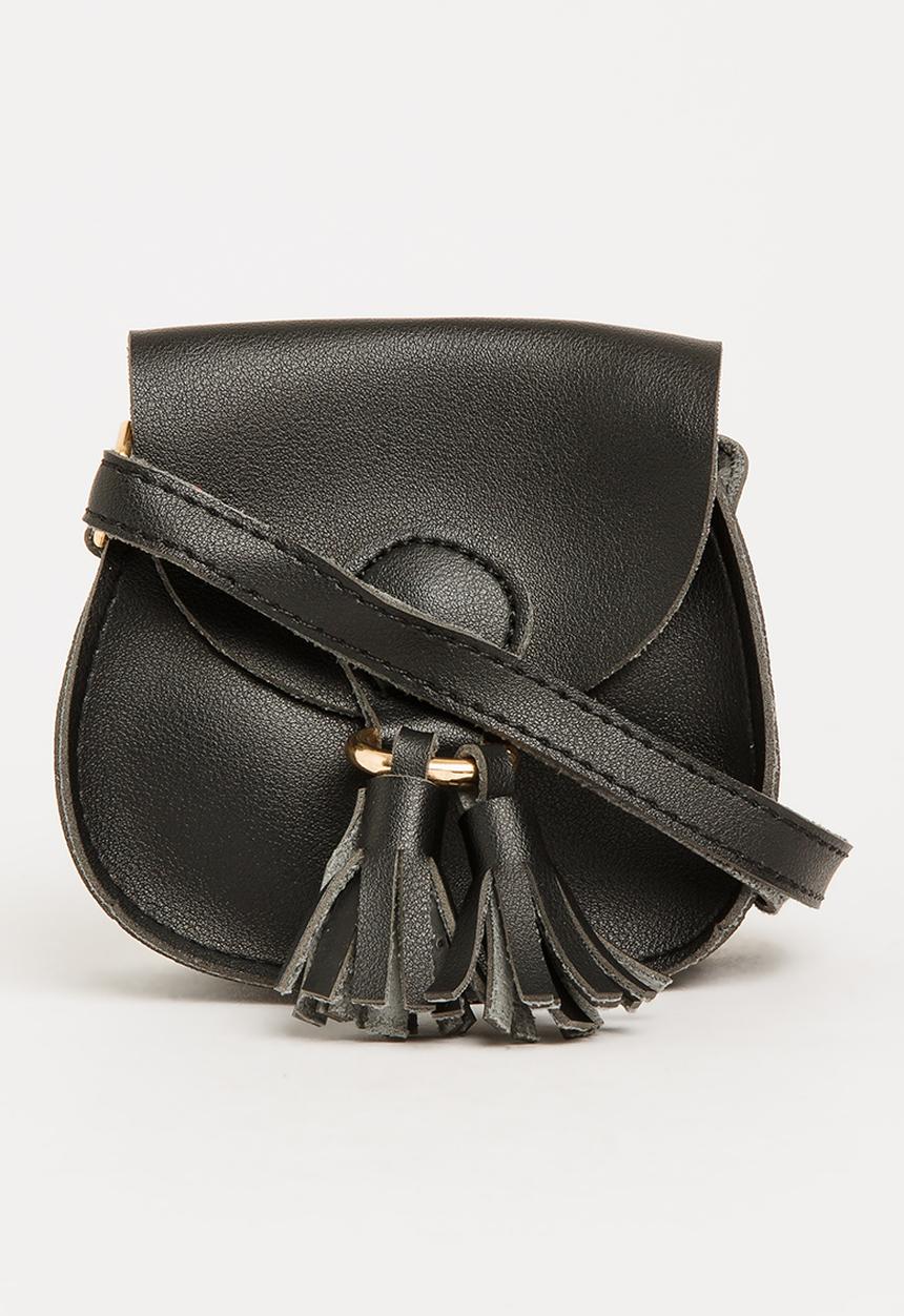 Pop Candy - Sling Bag with Belt Detail Black