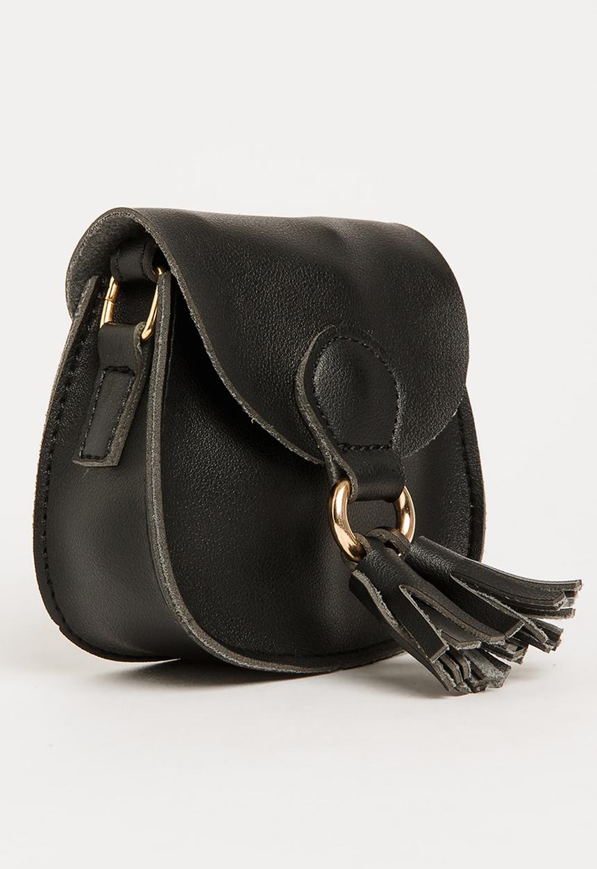 Pop Candy - Sling Bag with Belt Detail Black