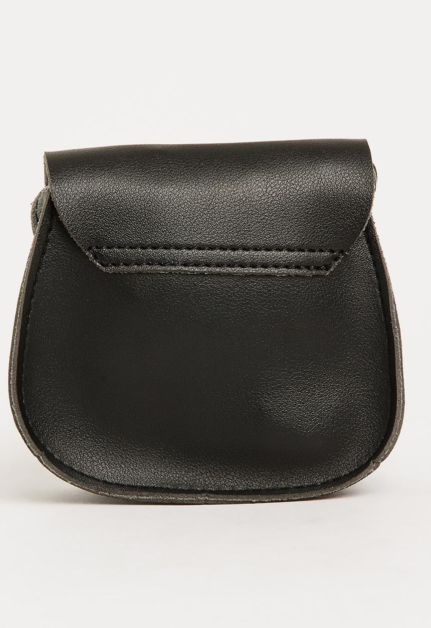 Pop Candy - Sling Bag with Belt Detail Black