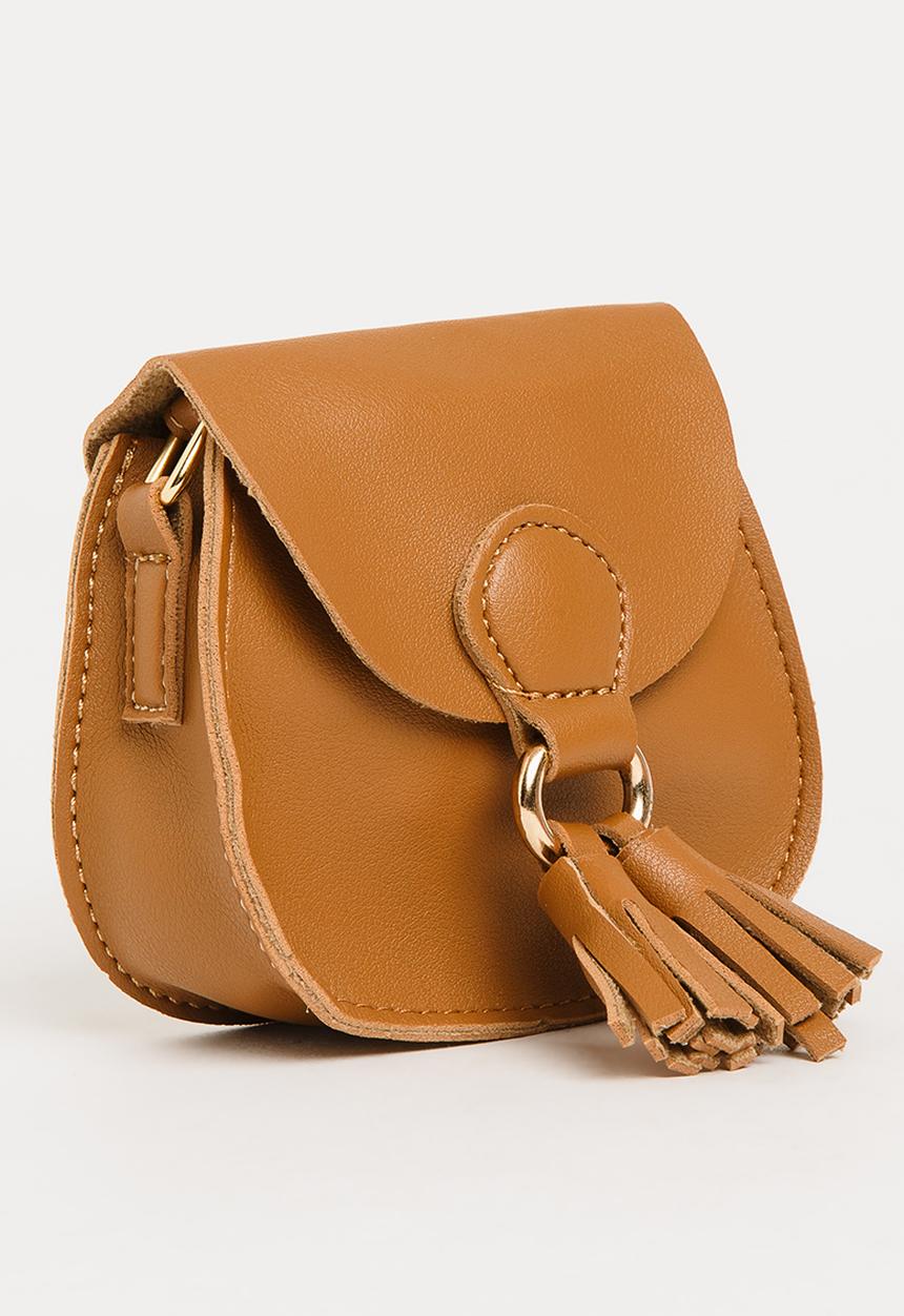 Pop Candy - Sling Bag with Belt Detail Tan
