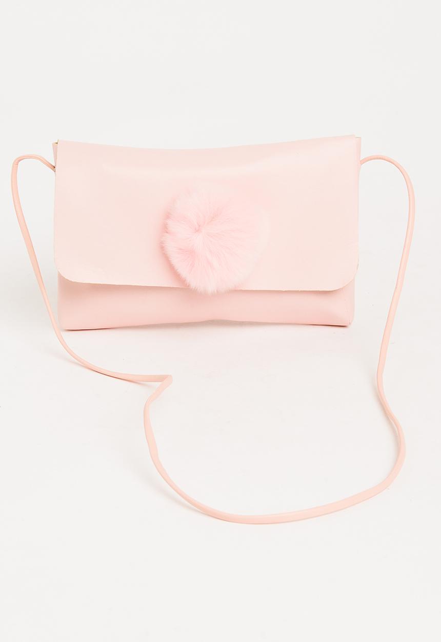 Pop Candy - Pom Pom Sling Bag Pale Pink