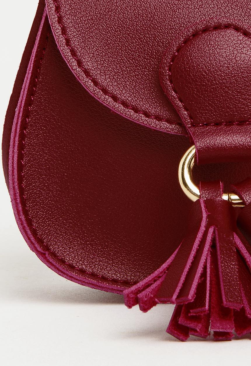 Pop Candy - Sling Bag with Belt Detail Maroon