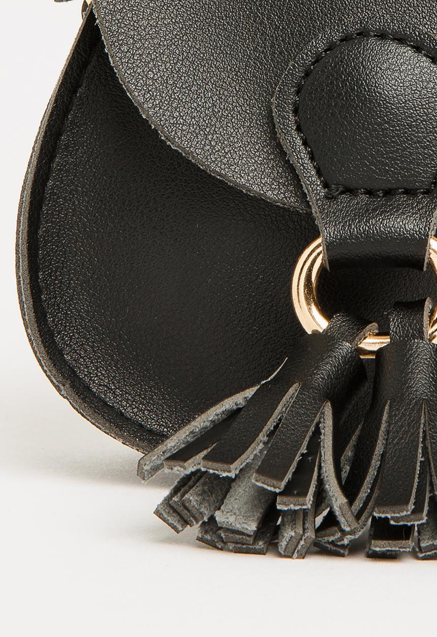 Pop Candy - Sling Bag with Belt Detail Black