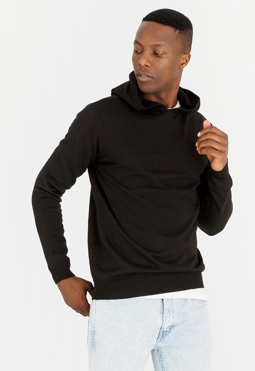 PROCESS BLACK - Clinton Knitwear Hoody Black
