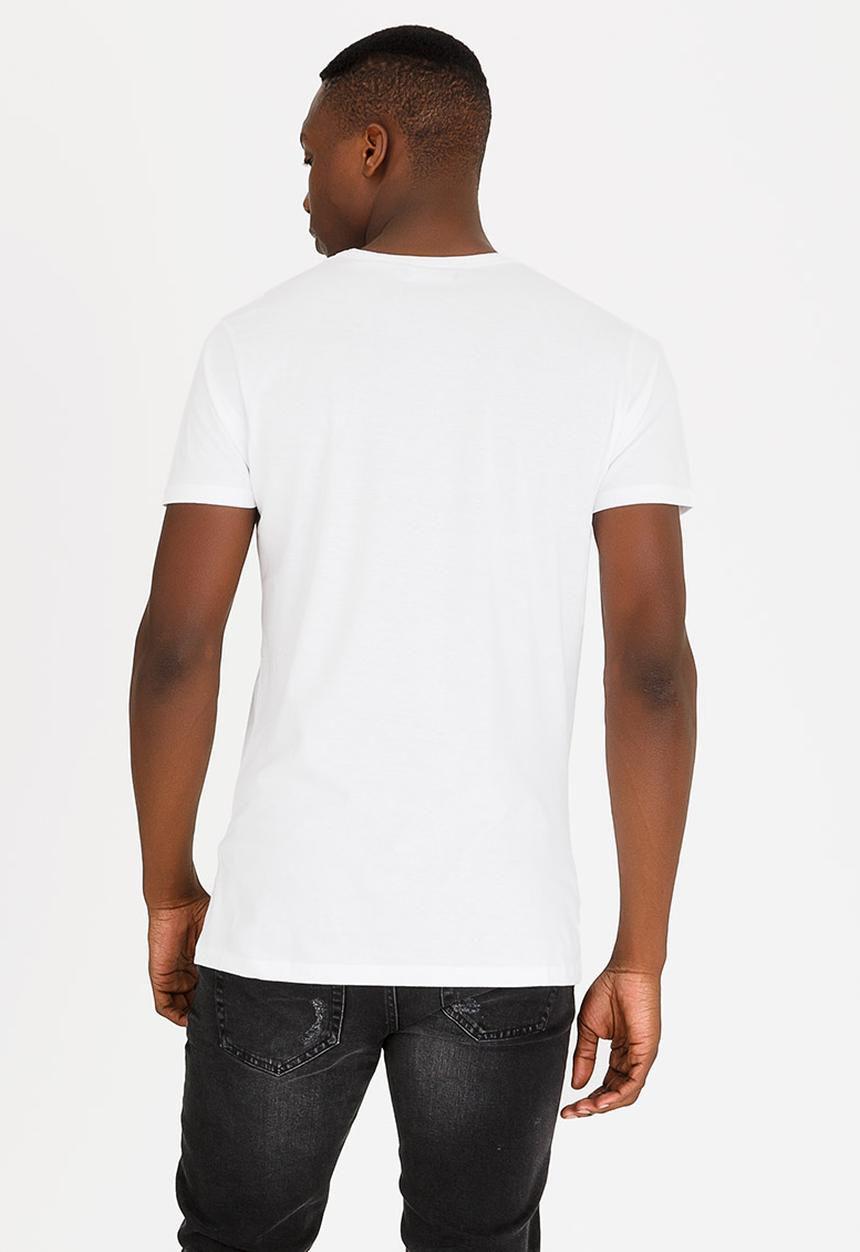 Brave Soul - Falcon Zip Detail Cotton Tee White