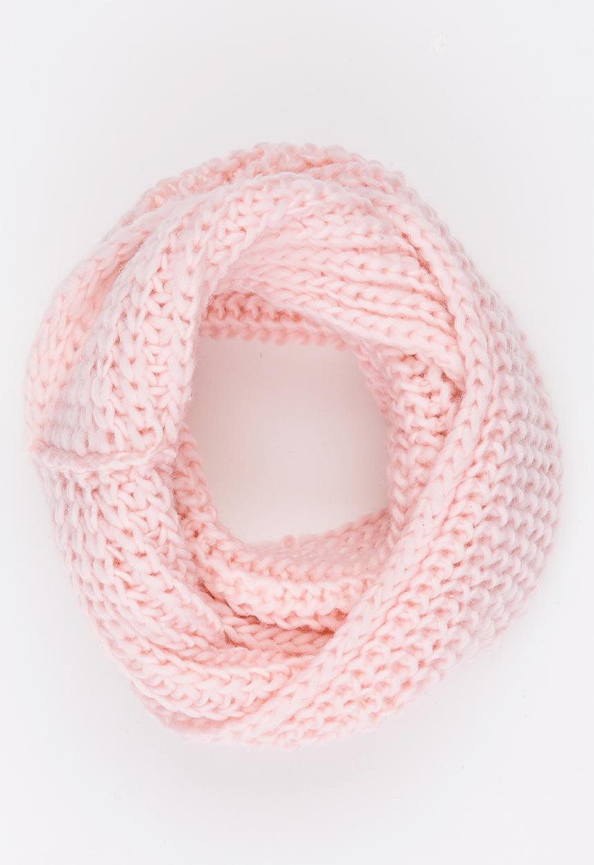Pop Candy - Chunky Knitted Snood Pale Pink