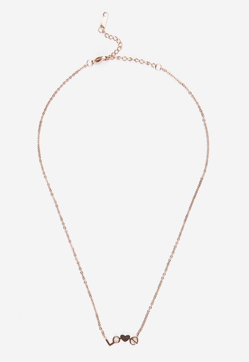 Pop Candy - Love Pendant Necklace Rose gold
