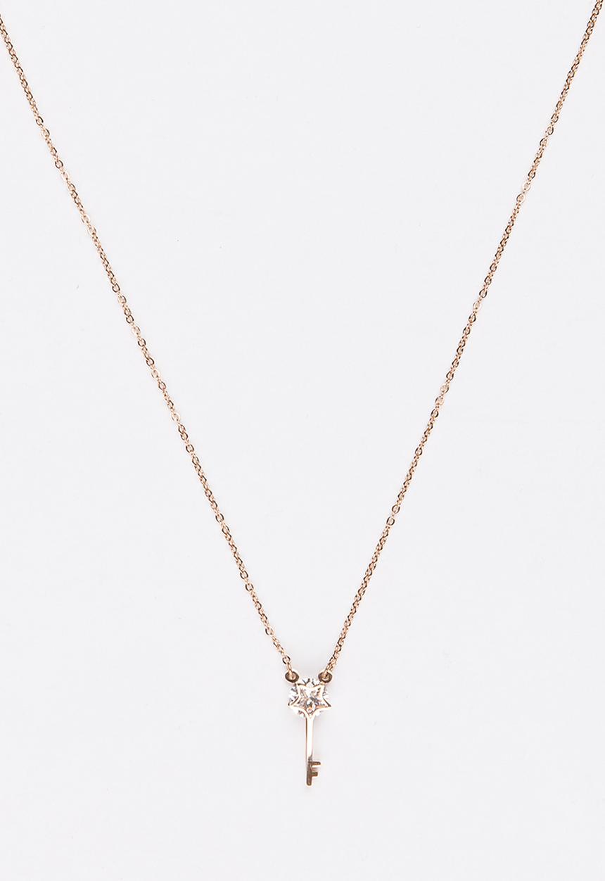 Pop Candy - Star Key Pendant Necklace Rose gold