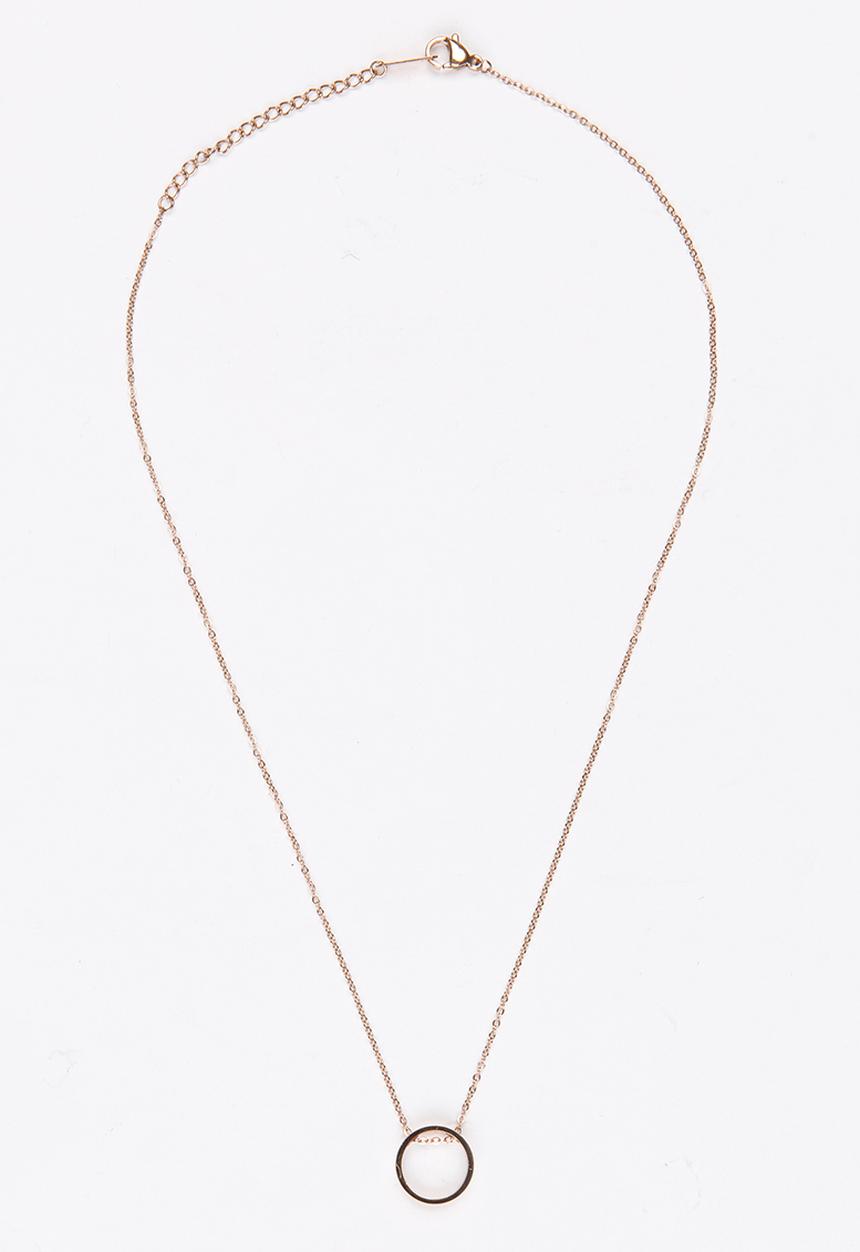 Pop Candy - Round Pendant Necklace Rose gold