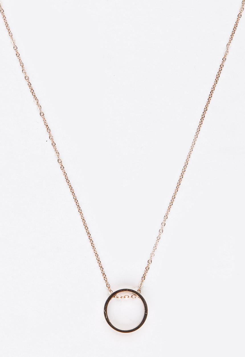 Pop Candy - Round Pendant Necklace Rose gold