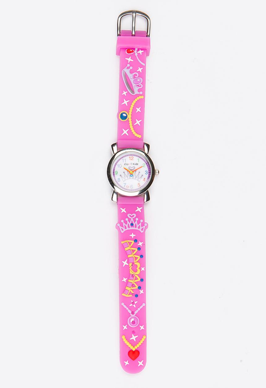 Cool Kids - Girls 3D Crown Watch Pale Purple