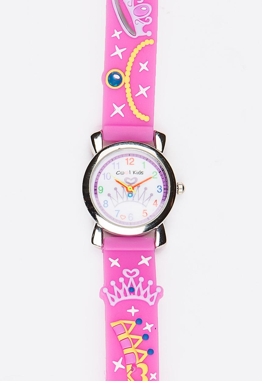 Cool Kids - Girls 3D Crown Watch Pale Purple