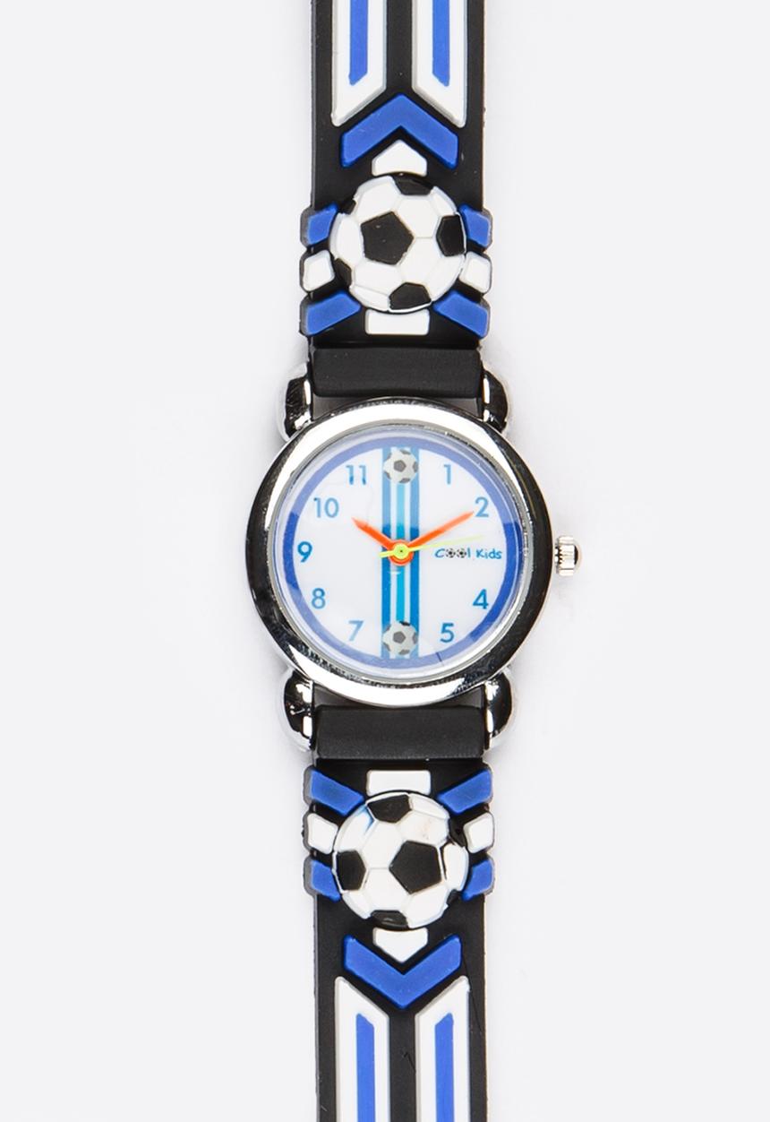 Cool Kids - Boys 3D Soccer  Watch Blue