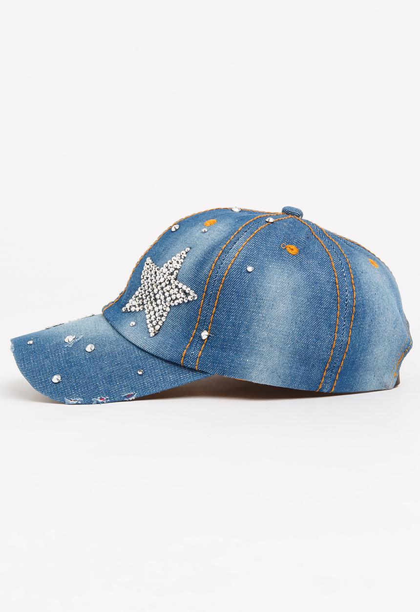 Pop Candy - Denim Star Cap Dark Blue