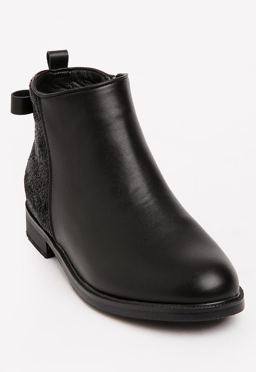 Pop Candy - Girls PU Ankle Boot Black