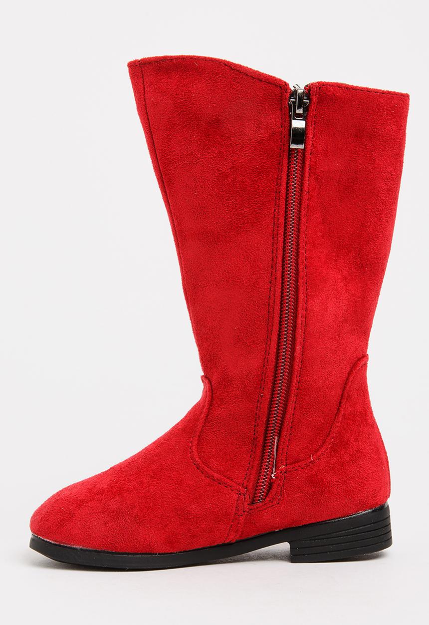 Pop Candy - Girls Star Embellished Boot Red