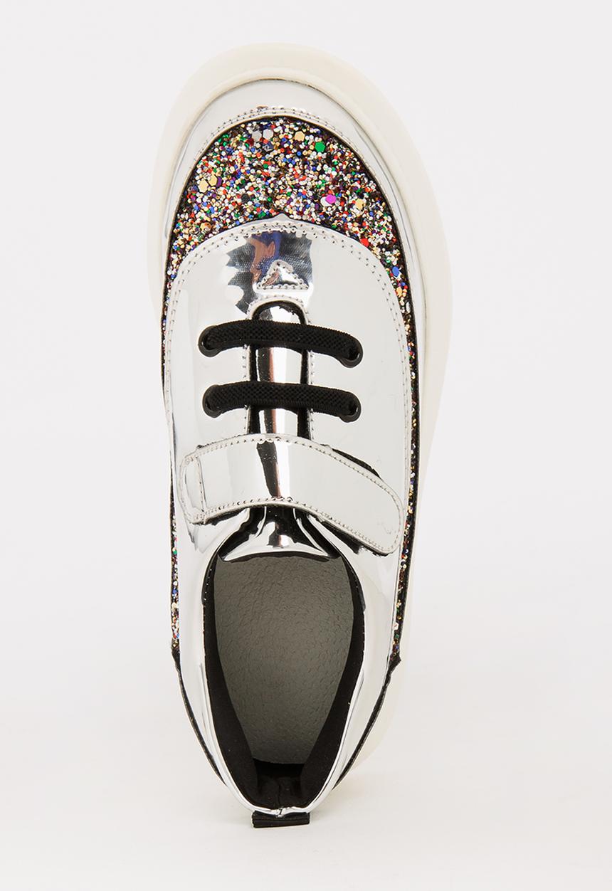 Pop Candy - Girls Metallic Sneaker Silver