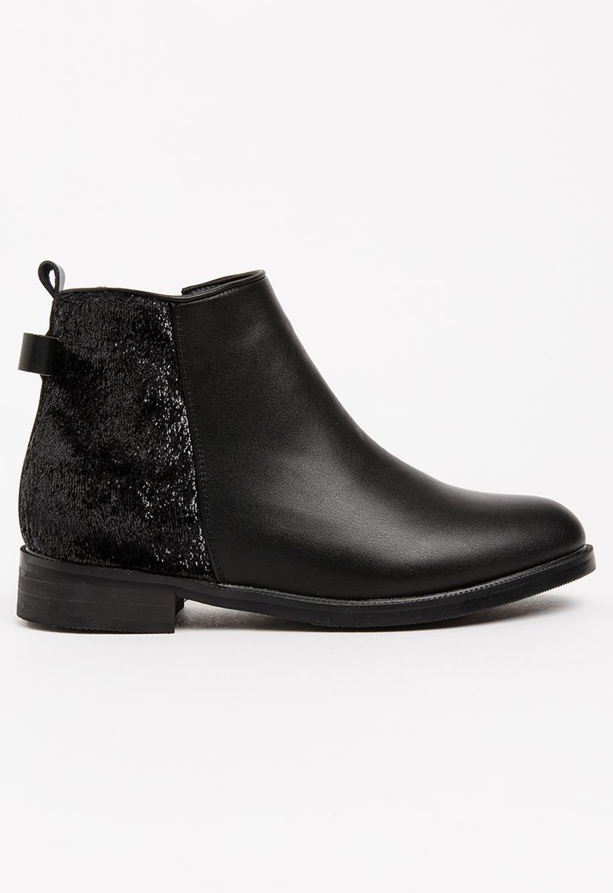 Pop Candy - Girls PU Ankle Boot Black