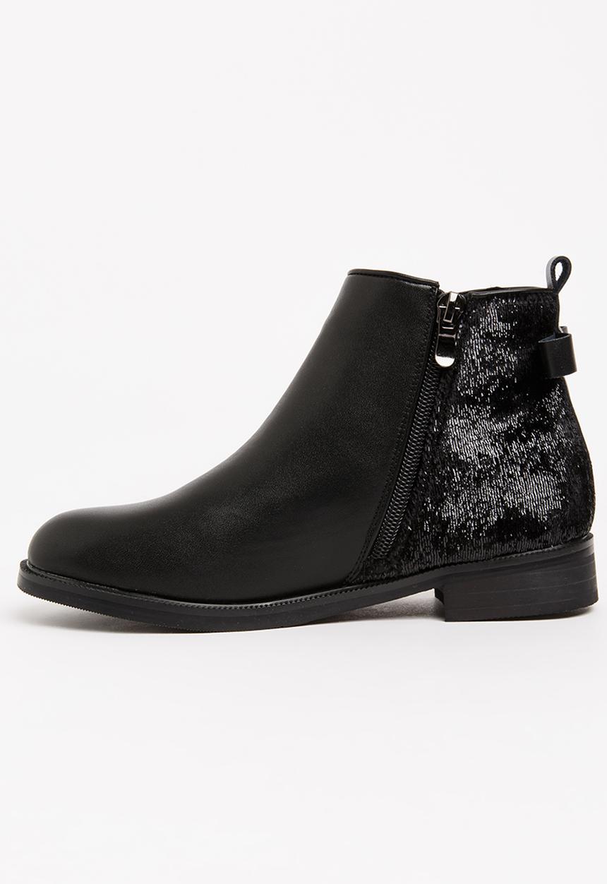 Pop Candy - Girls PU Ankle Boot Black