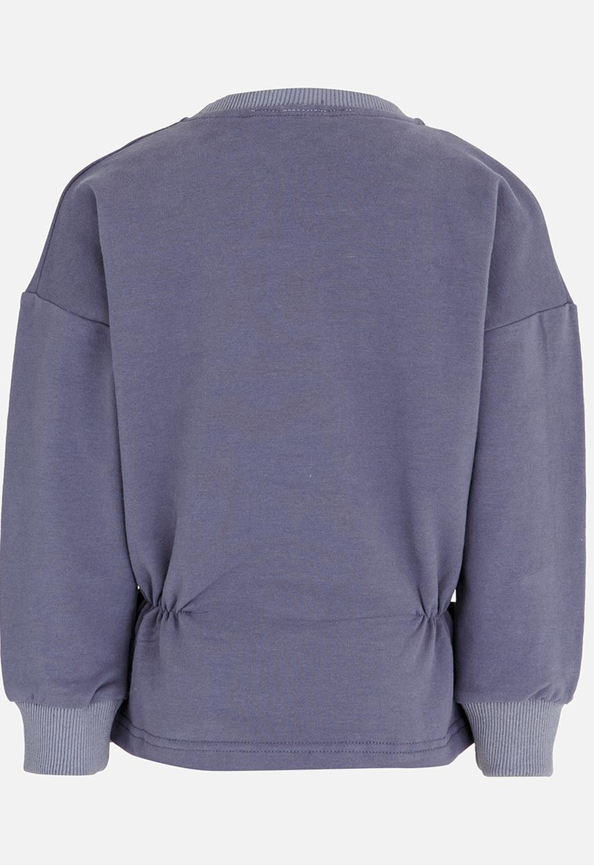 Pop Candy - Rainbow Printed Sweat Top Navy
