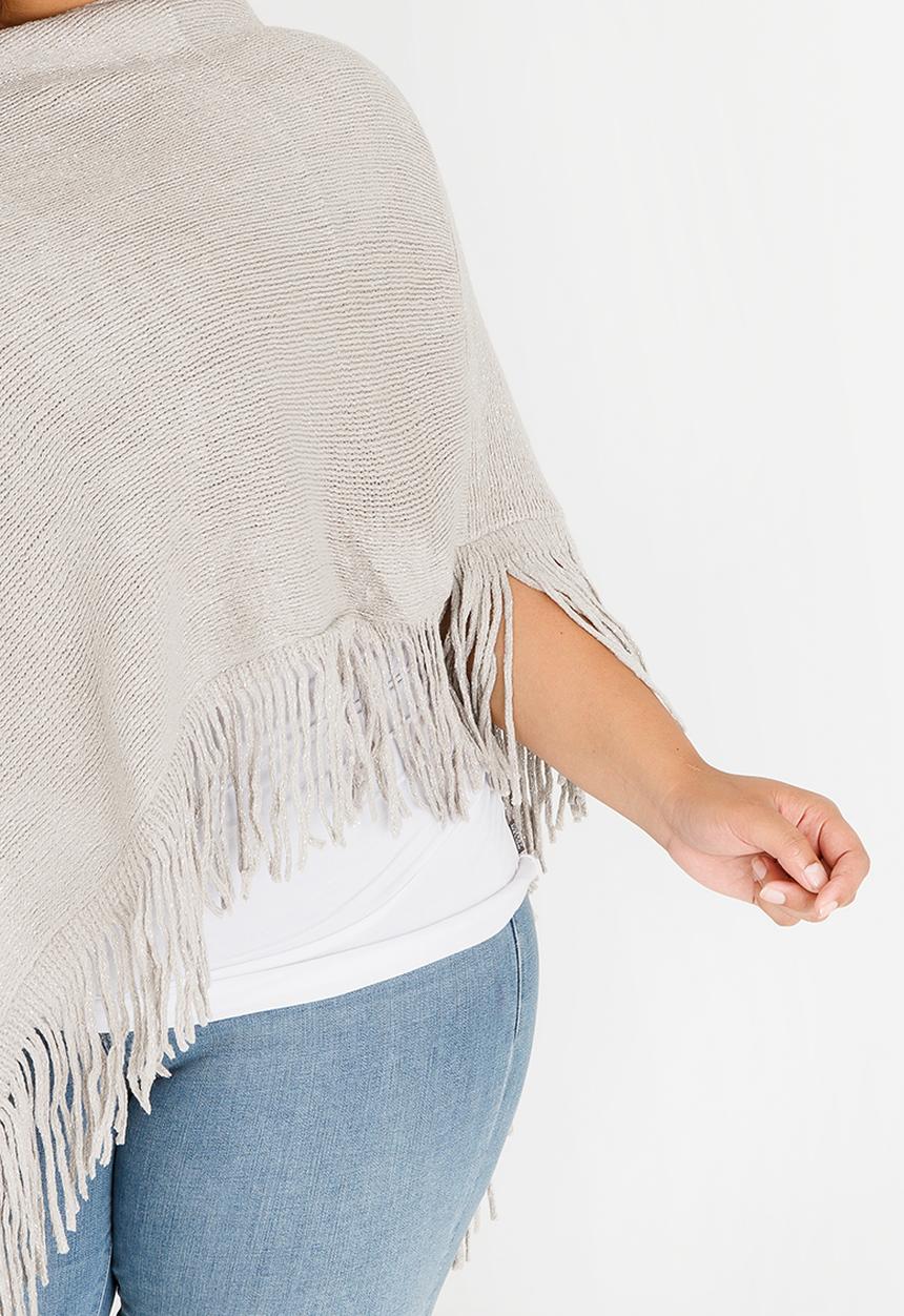 Joy Collectables - Metallic-effect Poncho Silver
