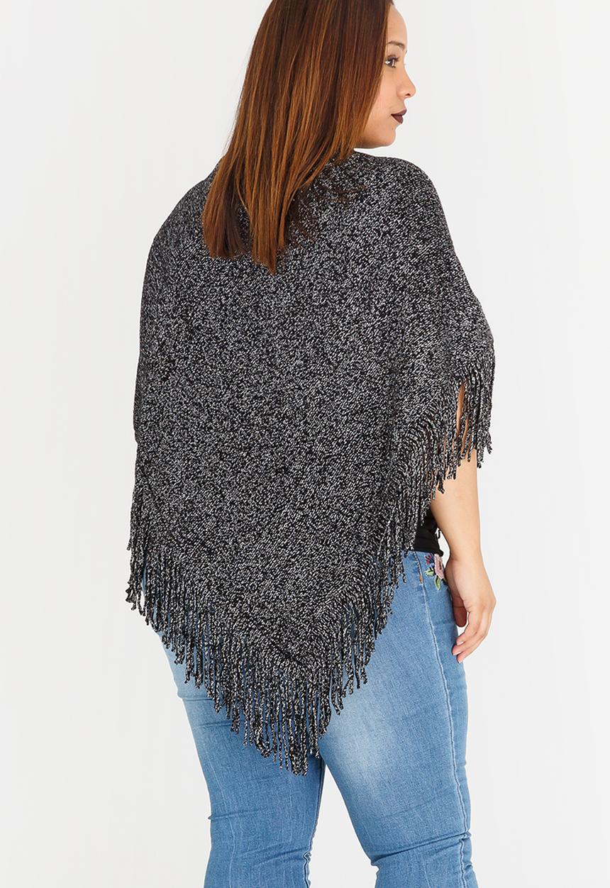 Joy Collectables - Metallic-effect Poncho Black