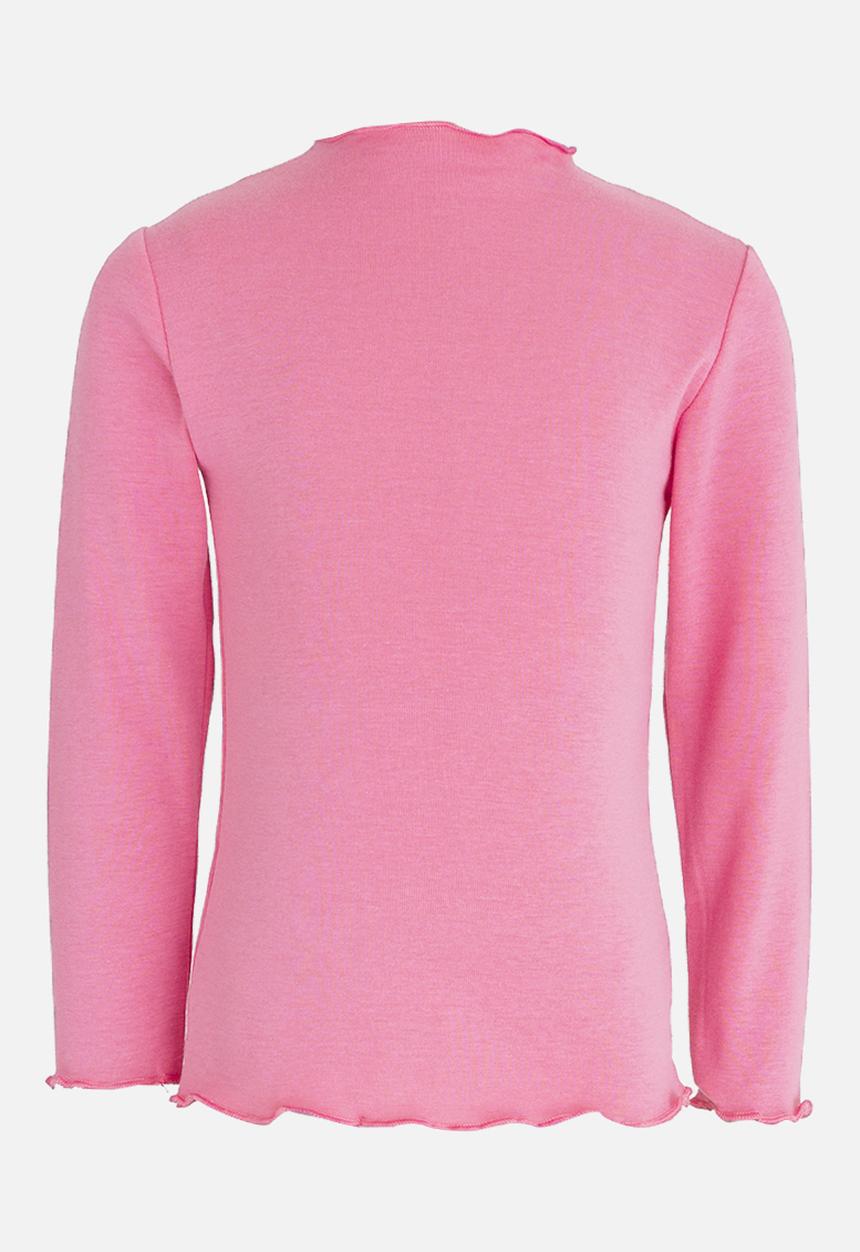 Pop Candy - Long Sleeve Polo Neck Mid Pink