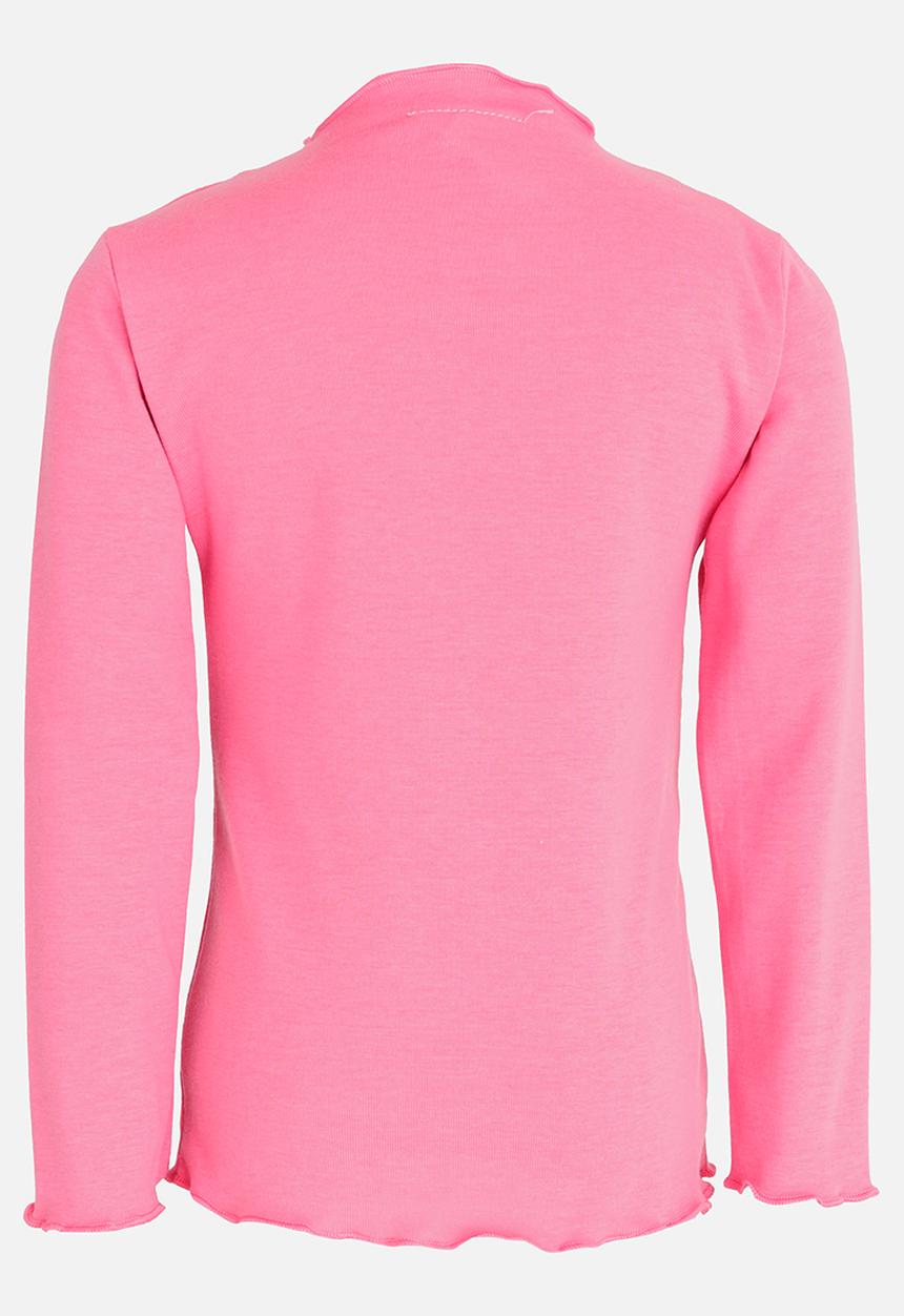 Pop Candy - Long Sleeve Polo Neck Mid Pink