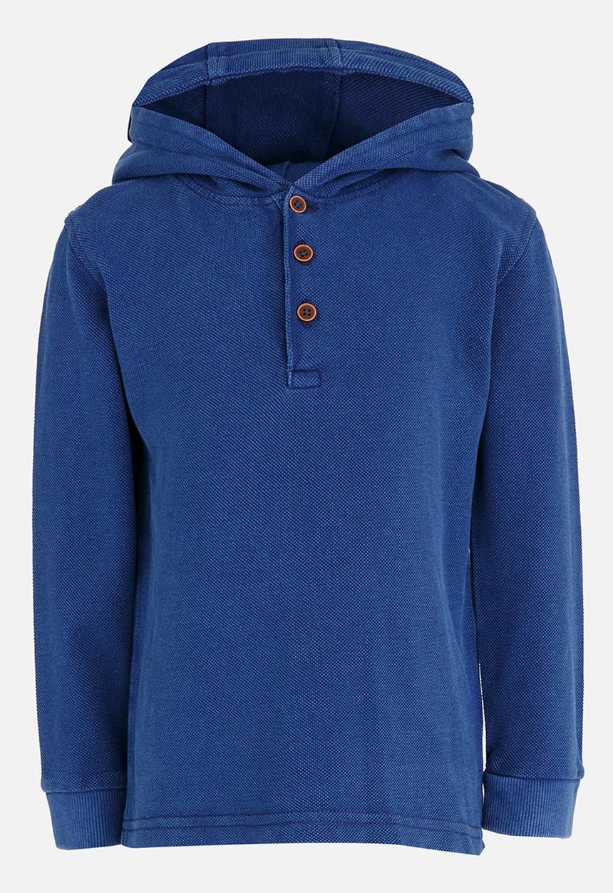 MINOTI - Washed out denim hoodie - blue