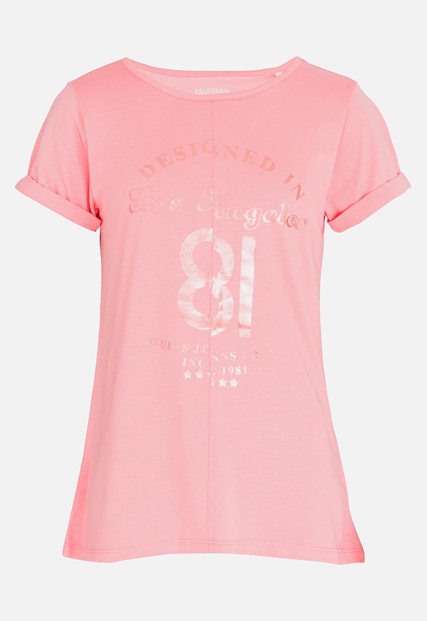 GUESS - Wave Guess Tee Pale Pink