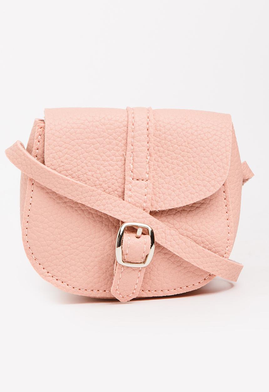 Pop Candy - Sling Bag with Belt Detail Pale Pink