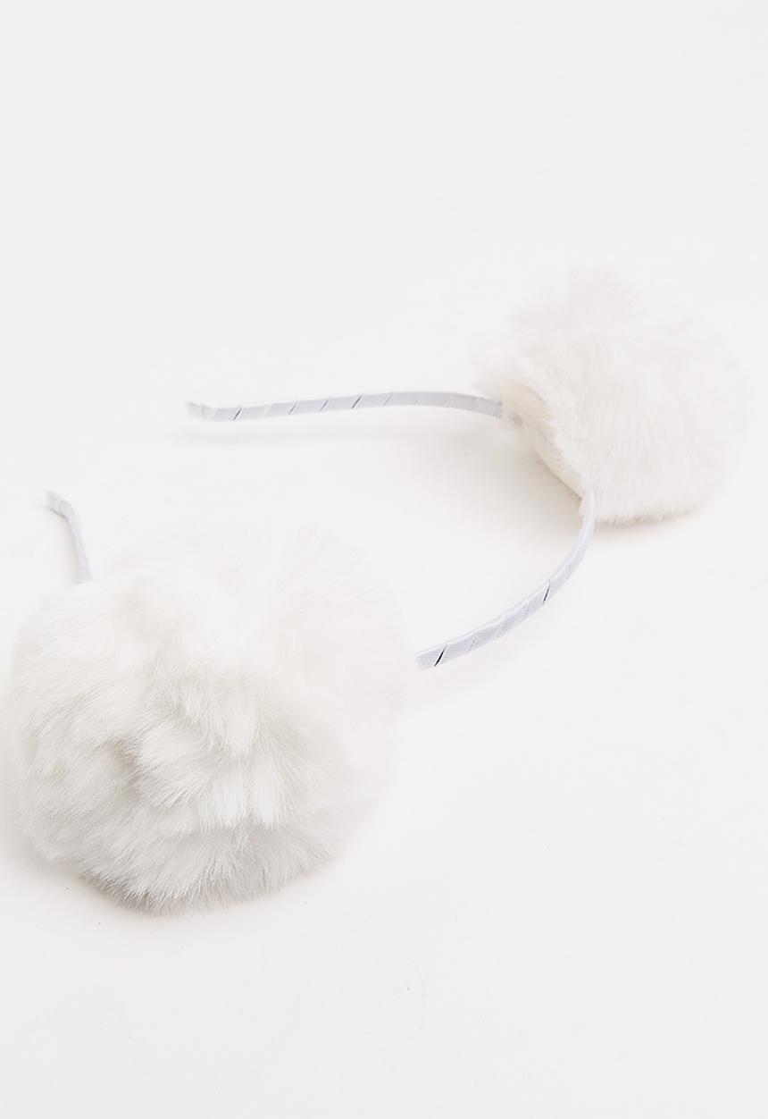 Pop Candy - Pom-Pom Alice Band White